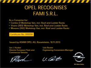 Certificaat Opel